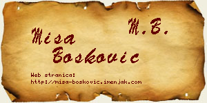 Miša Bošković vizit kartica